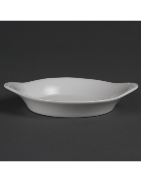 Plats ronds à oreilles Olympia Whiteware 156x126 mm - lot de 6
