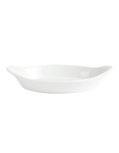 Plats ovales à oreilles Olympia Whiteware 204x115 mm - lot de 6