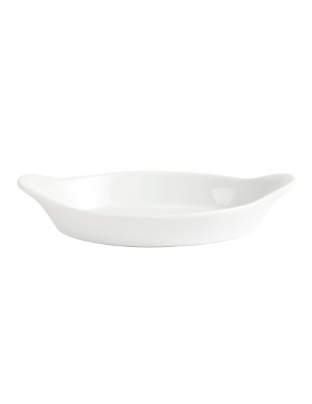 Plats ovales à oreilles Olympia Whiteware 204x115 mm - lot de 6