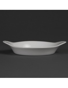 Plats ronds à oreilles Olympia Whiteware 192x151 mm - lot de 6