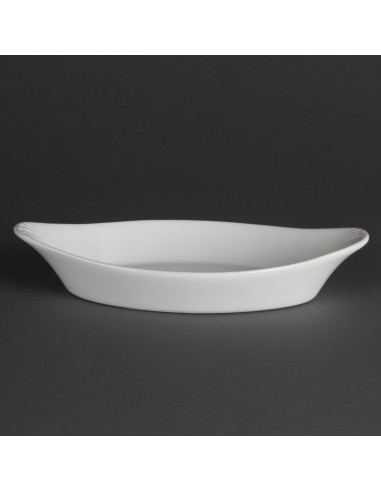 Plats ovales à oreilles Olympia Whiteware 400 ml - lot de 6