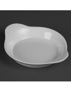 Plats ronds à oreilles Olympia Whiteware 192x151 mm - lot de 6 2