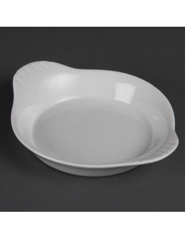 Plats ronds à oreilles Olympia Whiteware 192x151 mm - lot de 6
