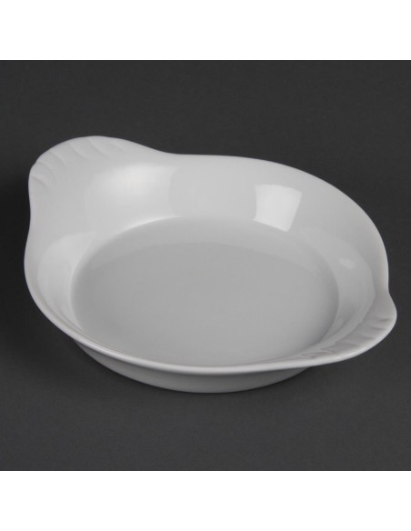 Plats ronds à oreilles Olympia Whiteware 192x151 mm - lot de 6