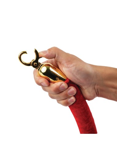 Cordon d'accueil Bolero rouge - 1,5 m, embouts laiton