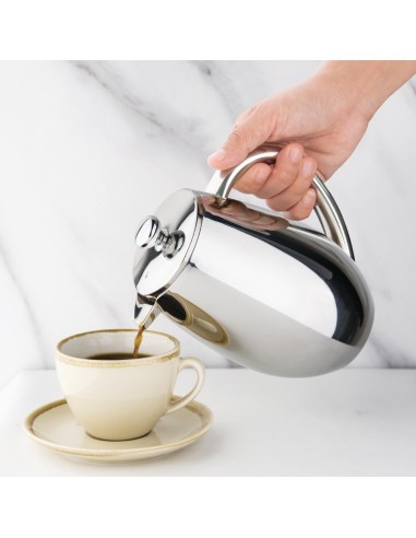 Cafetière à piston inox isotherme Olympia 6 tasses