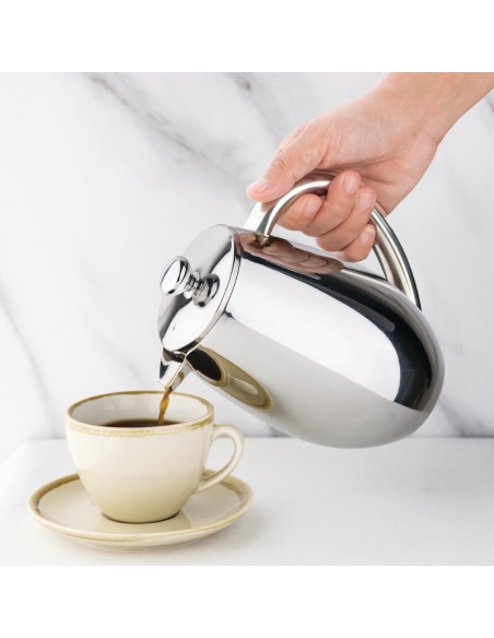 Cafetière à piston inox isotherme Olympia 6 tasses