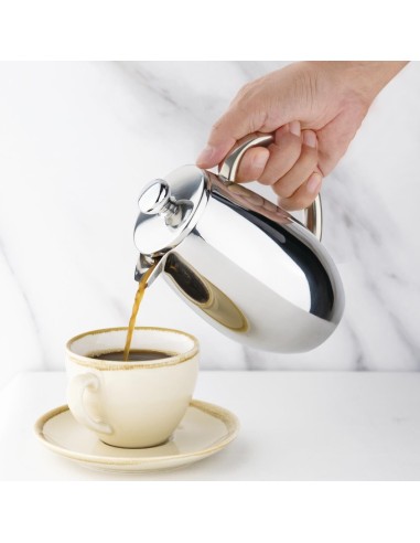 Cafetière à piston inox 3 tasses Olympia - Isolation double paroi