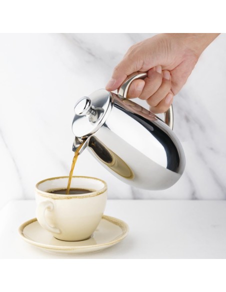 Cafetière à piston inox 3 tasses Olympia - Isolation double paroi