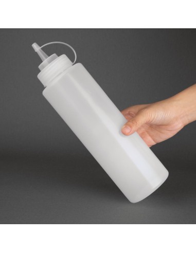 Distributeur de sauce Vogue 994 ml transparent - Bouteille robuste