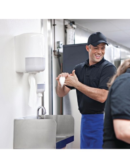 Distributeur blanc à dévidage central Tork - Hygiénique