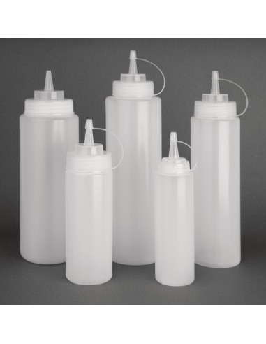 Distributeur de sauce Vogue 994 ml transparent - Bouteille robuste