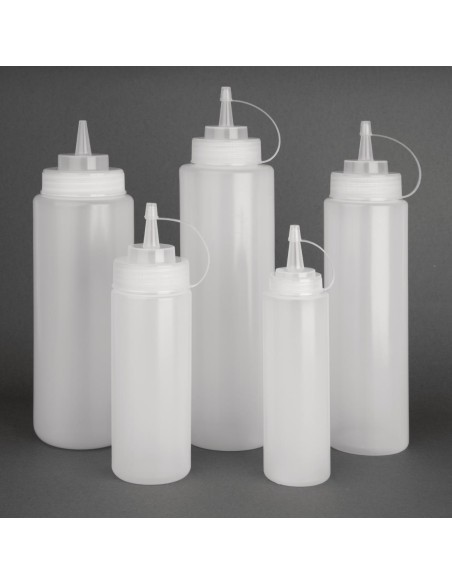 Distributeur de sauce Vogue 994 ml transparent - Bouteille robuste