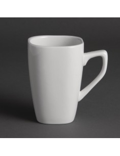 Tasses carrées Olympia Whiteware 284 ml - lot de 12