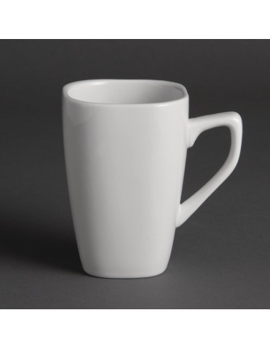 Tasses carrées Olympia Whiteware 284 ml - lot de 12