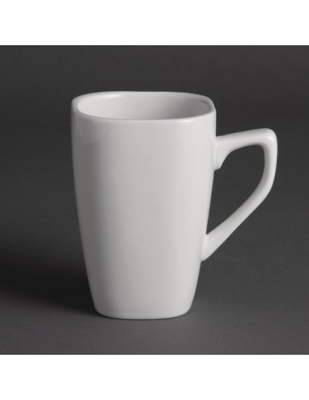 Tasses carrées Olympia Whiteware 284 ml - lot de 12