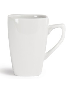Tasses carrées Olympia Whiteware 284 ml - lot de 12 2