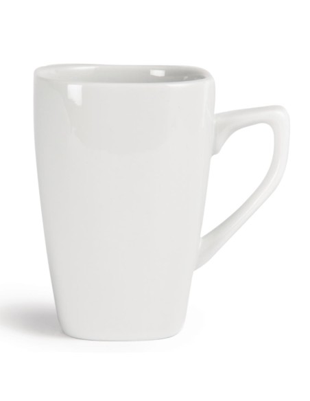 Tasses carrées Olympia Whiteware 284 ml - lot de 12