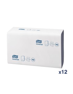 Essuie-mains Tork bleu 1 pli - 250 feuilles - Lot de 12