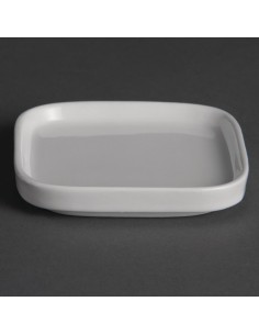 Mini plats bas Olympia Whiteware 93mm - lot de 12