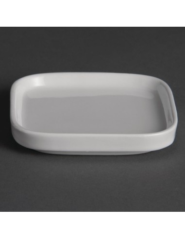 Mini plats bas Olympia Whiteware 93mm - lot de 12