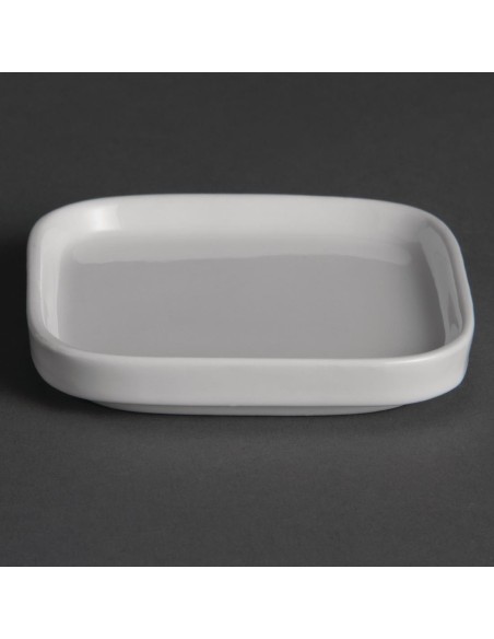 Mini plats bas Olympia Whiteware 93mm - lot de 12