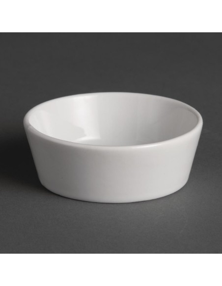 Mini plats ronds Olympia Whiteware 75mm - lot de 12