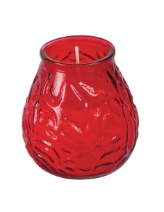 Bougies vénitiennes Bolsius Low Boy rouges - Lot de 12