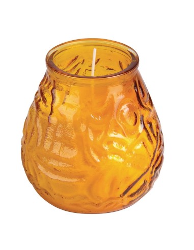 Bougies vénitiennes Bolsius Low Boy ambre - lot de 12