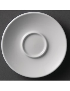 Soucoupes espresso Olympia Whiteware 120mm - lot de 12