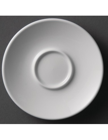 Soucoupes espresso Olympia Whiteware 120mm - lot de 12