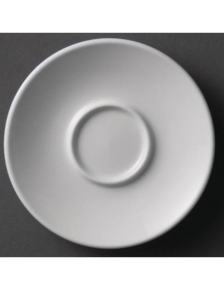 Soucoupes espresso Olympia Whiteware 120mm - lot de 12