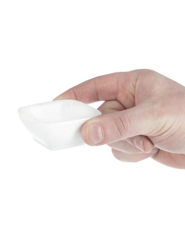 Mini raviers arrondis Olympia Whiteware 60mm - lot de 12