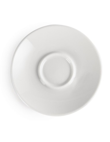Soucoupes espresso Olympia Whiteware 120mm - lot de 12