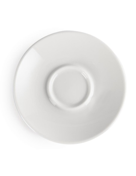 Soucoupes espresso Olympia Whiteware 120mm - lot de 12