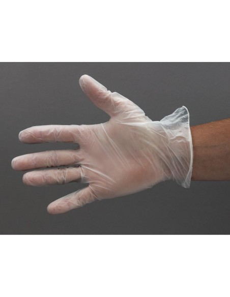 Gants vinyle Hygiplas XL - Lot de 100 - Sans poudre
