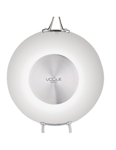 Wok triple épaisseur à fond plat Vogue 4,8 L