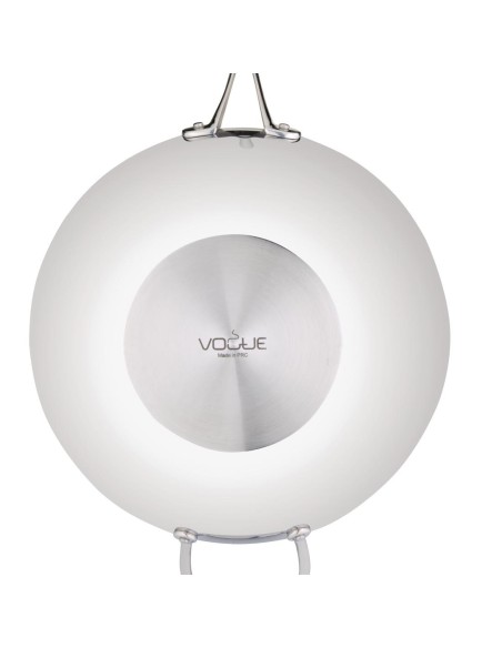 Wok triple épaisseur à fond plat Vogue 4,8 L