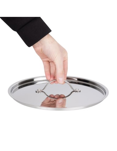Couvercle inox et aluminium Vogue Tri Wall 280mm - Vente en ligne