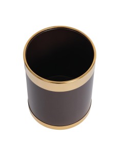 Corbeille à papier bordure dorée Bolero 10,2 L 2