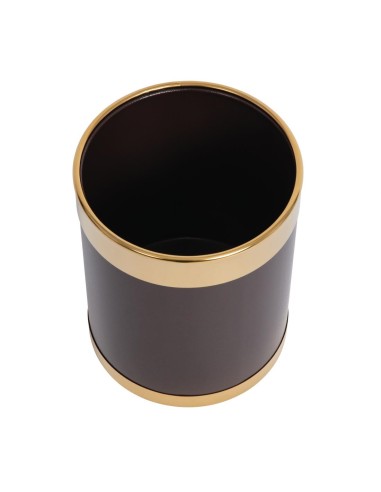 Corbeille à papier bordure dorée Bolero 10,2 L