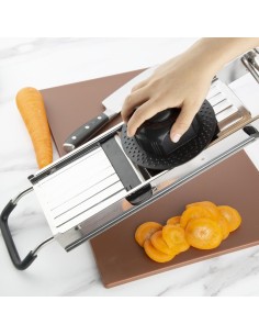 Mandoline avec chariot Vogue - 5 lames inox 2