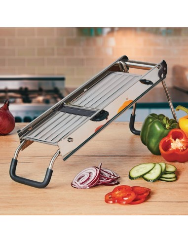 Mandoline avec chariot Vogue - 5 lames inox