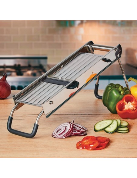 Mandoline avec chariot Vogue - 5 lames inox