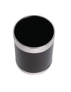 Corbeille à papier Bolero effet cuir 10,2L - Noir 2