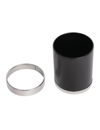 Corbeille à papier Bolero effet cuir 10,2L - Noir
