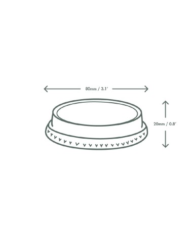 Couvercles plats compostables PLA Vegware 20 cl - lot 1000