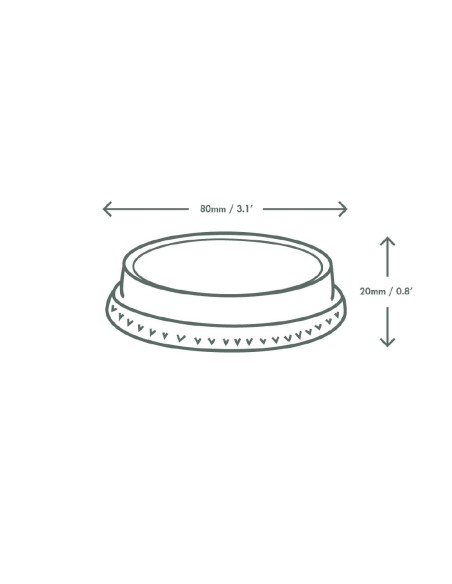Couvercles plats compostables PLA Vegware 20 cl - lot 1000
