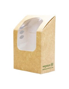 Boîtes à wrap kraft compostables Vegware - Lot de 500