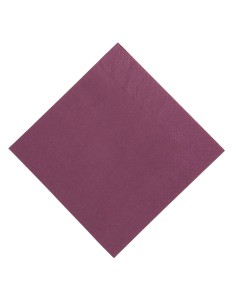 Serviettes restaurant 3 plis 1/8 Duni prune 40x40 cm - lot 1000